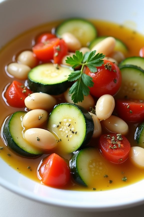 nutritious zucchini bean stew