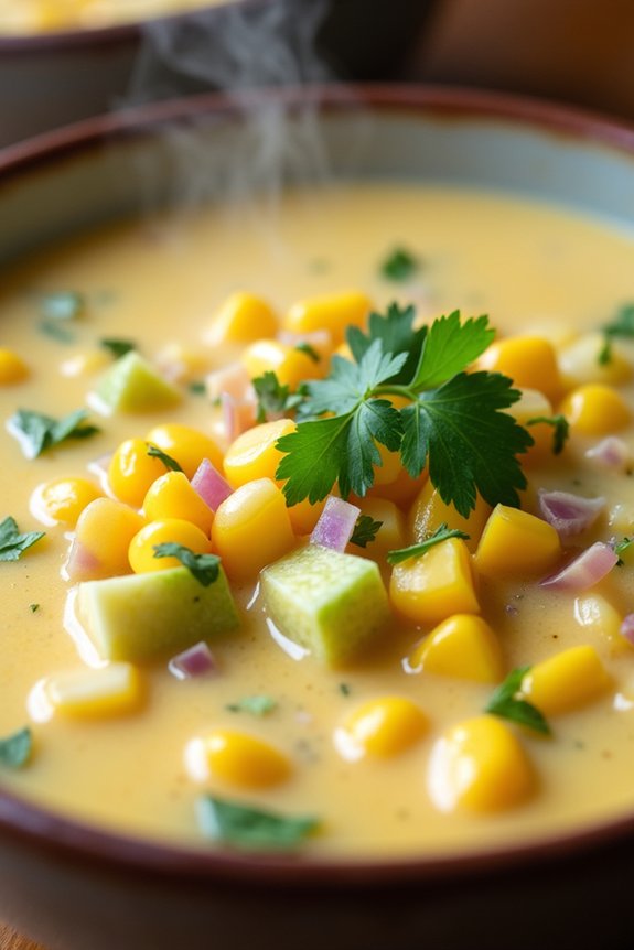 nutritious zucchini corn chowder