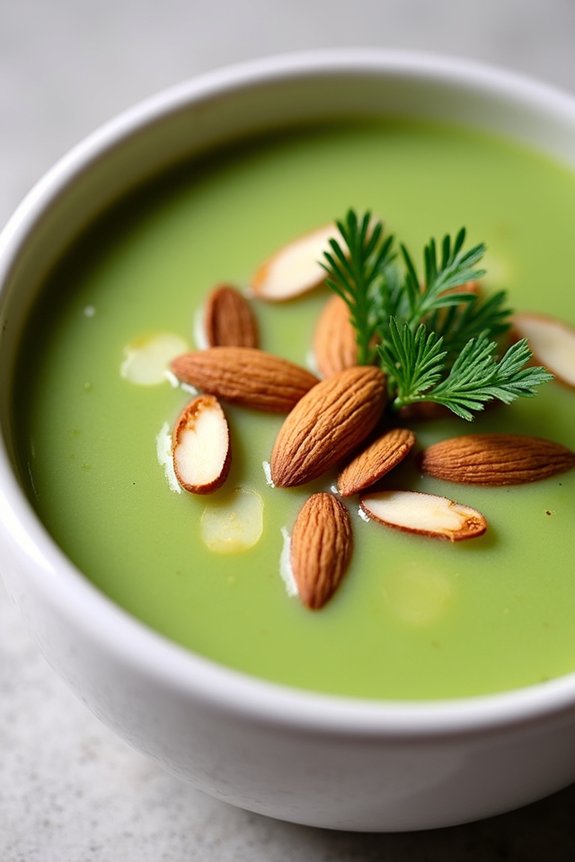 nutty asparagus almond soup
