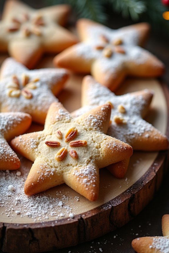 nutty christmas star cookies
