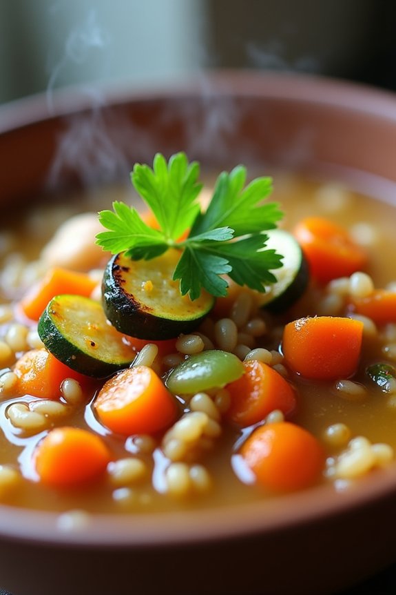 nutty vegetable barley soup