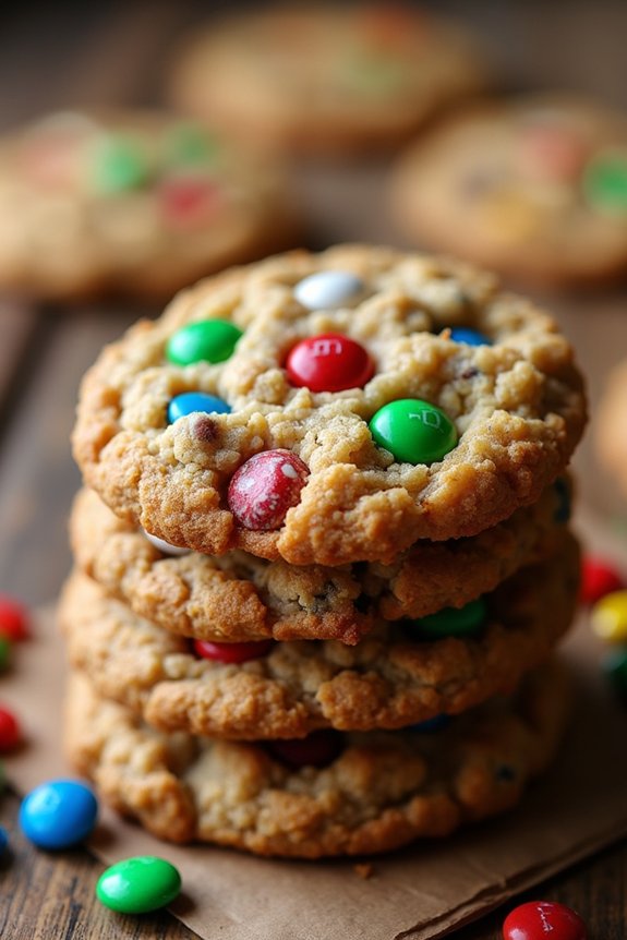 oatmeal m m christmas cookies