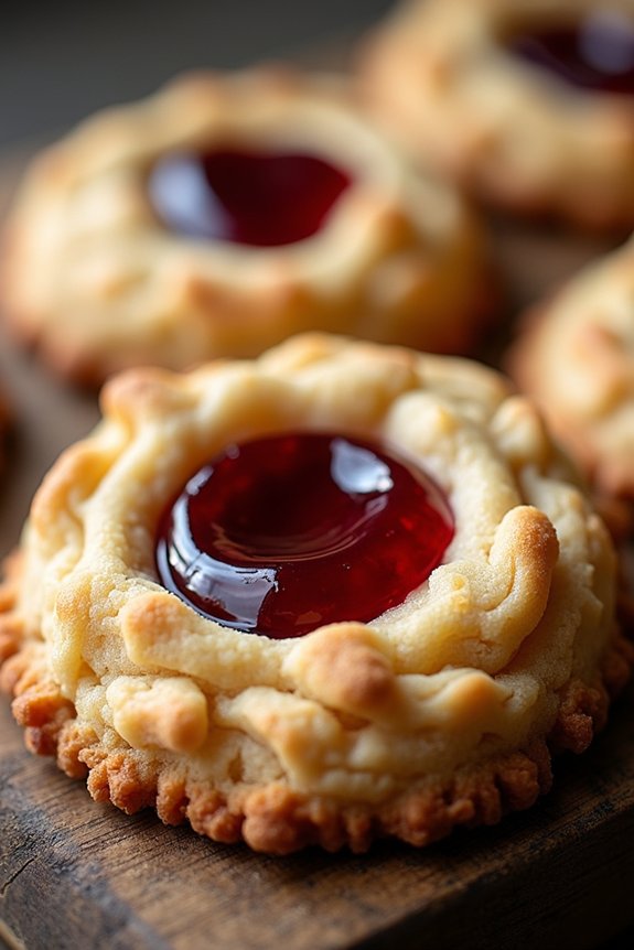 peanut butter jam cookies