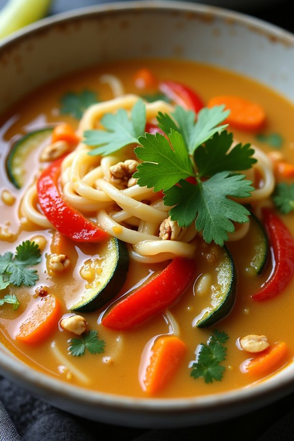 peanut coconut noodle stew