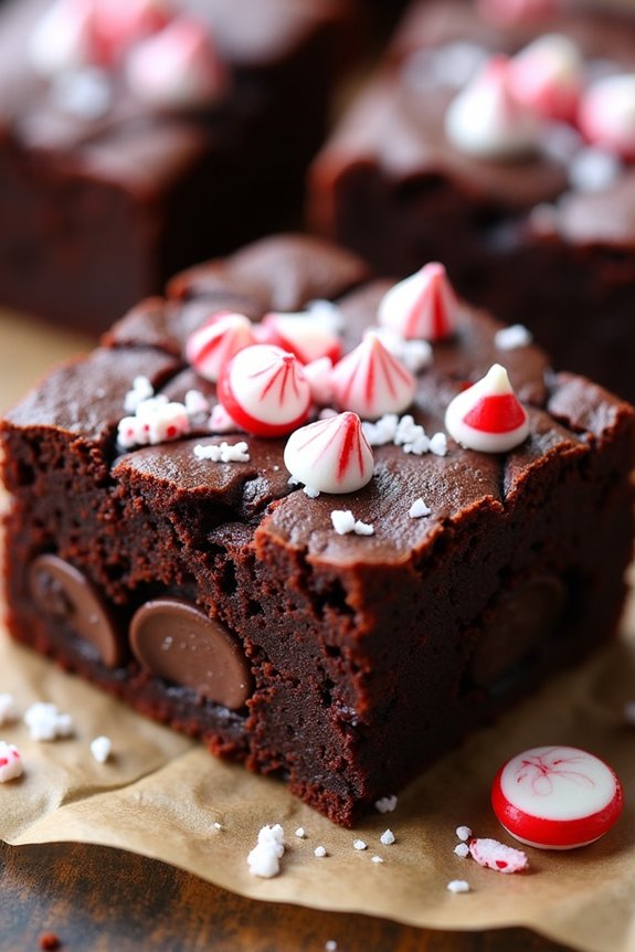 peppermint candy cane brownies
