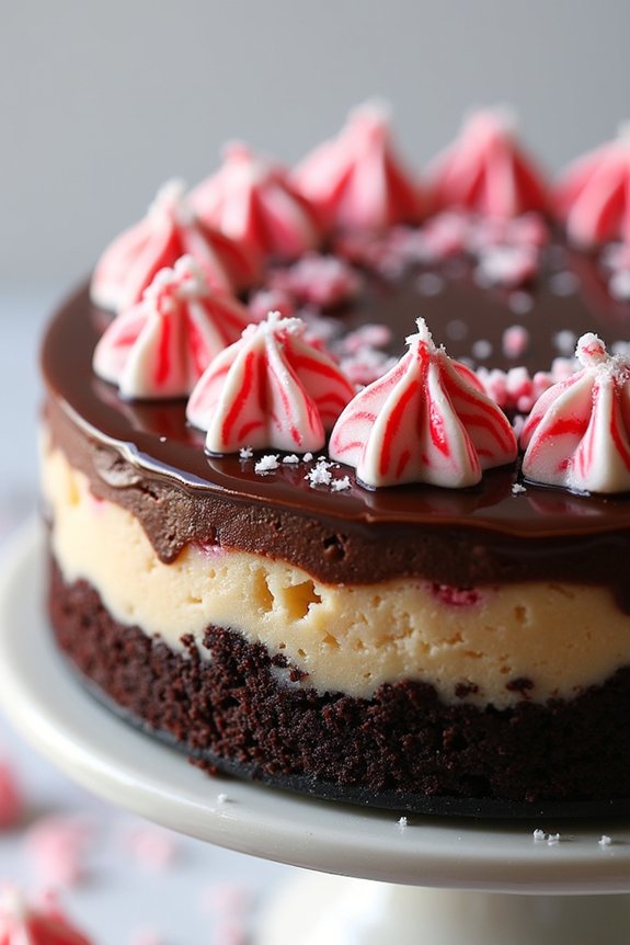 peppermint chocolate cheesecake delight