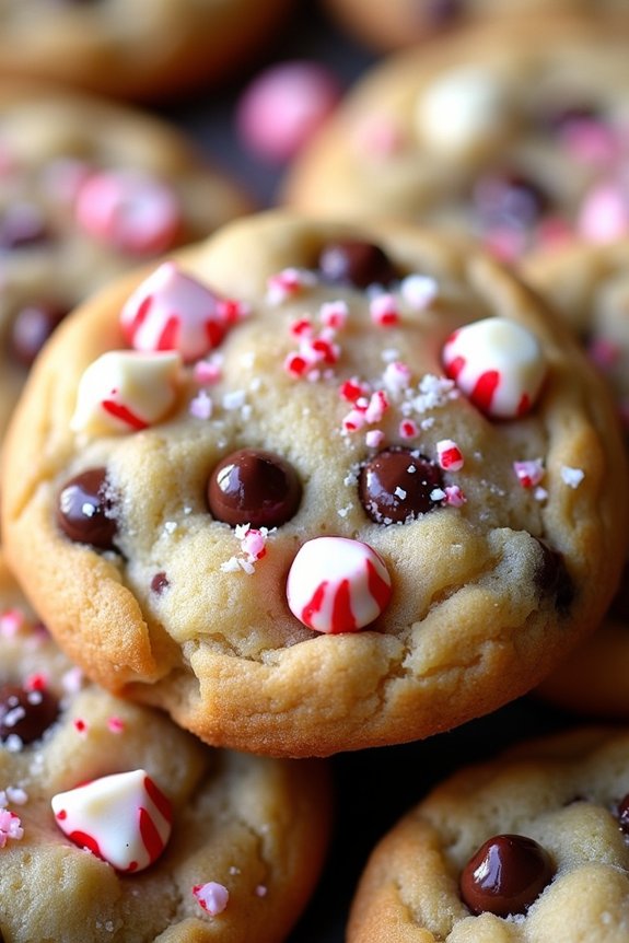 peppermint chocolate chip cookies