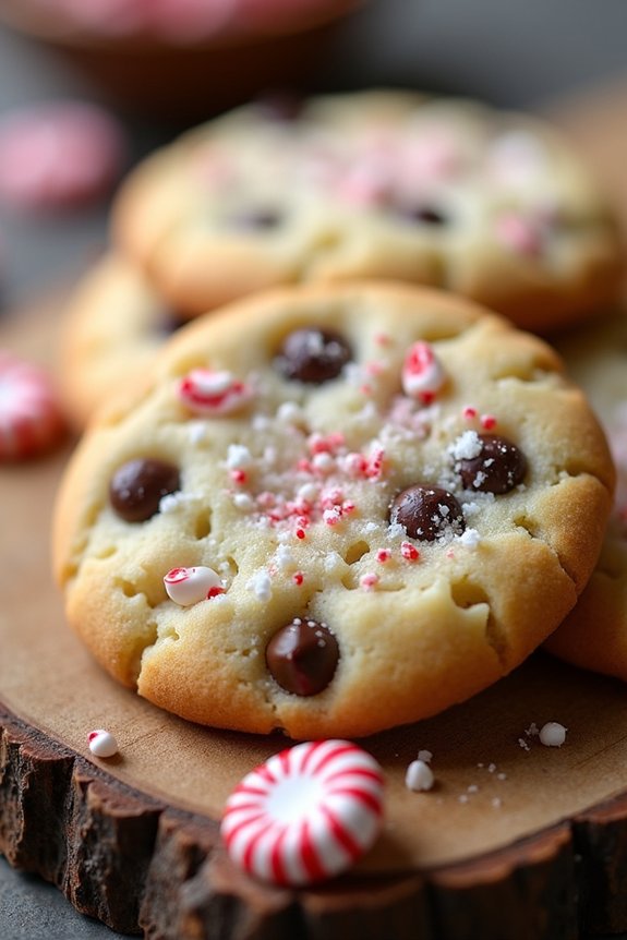 peppermint chocolate chip cookies