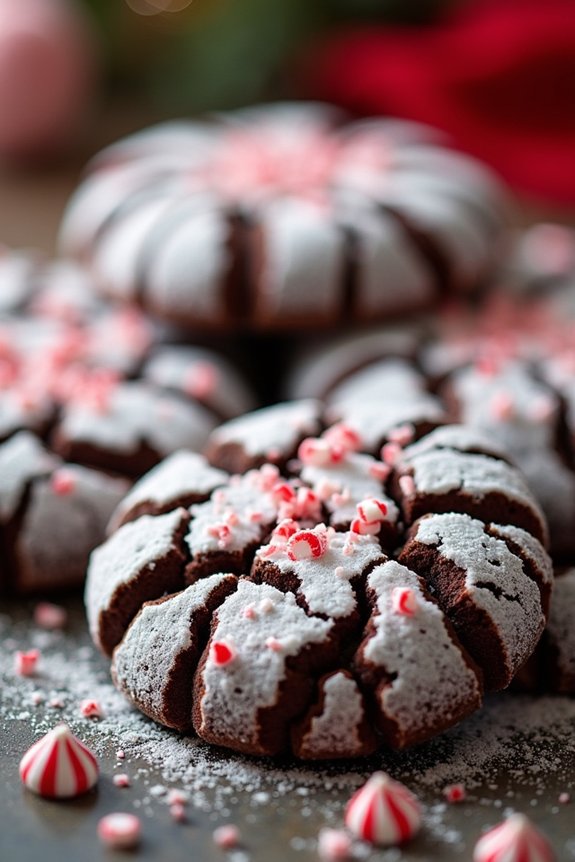 peppermint glazed chocolate cookies