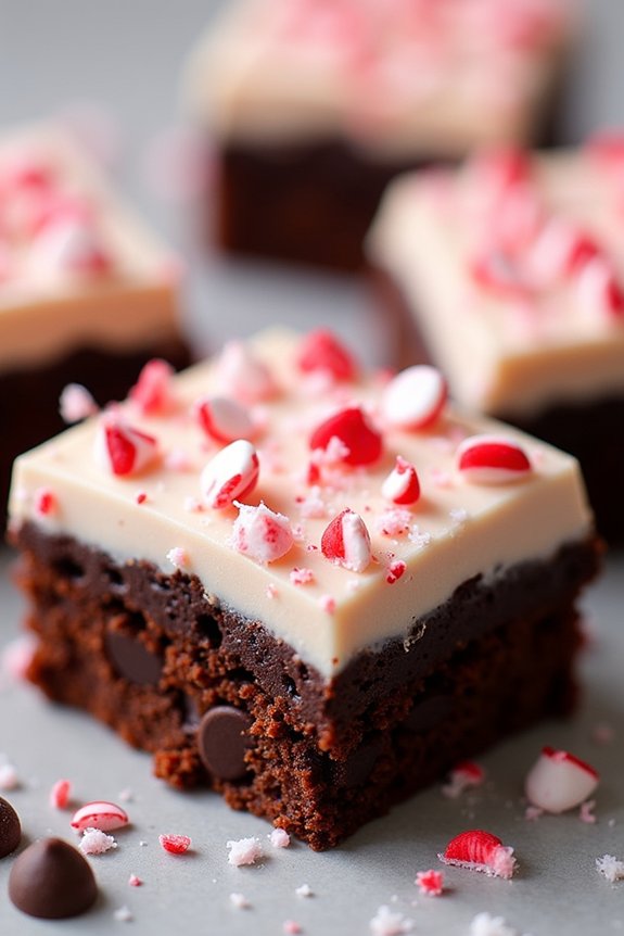 peppermint infused holiday brownies