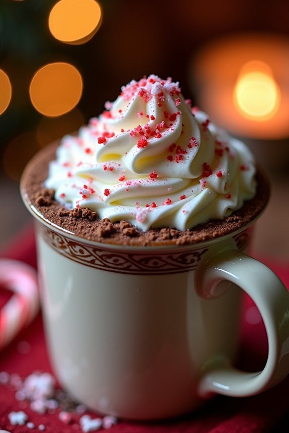 peppermint whiskey hot chocolate