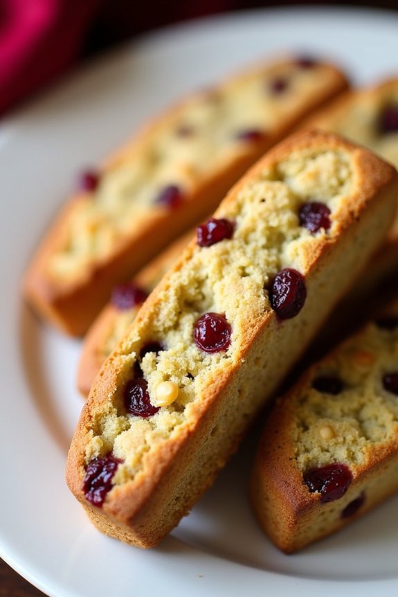 pistachio cranberry holiday biscotti