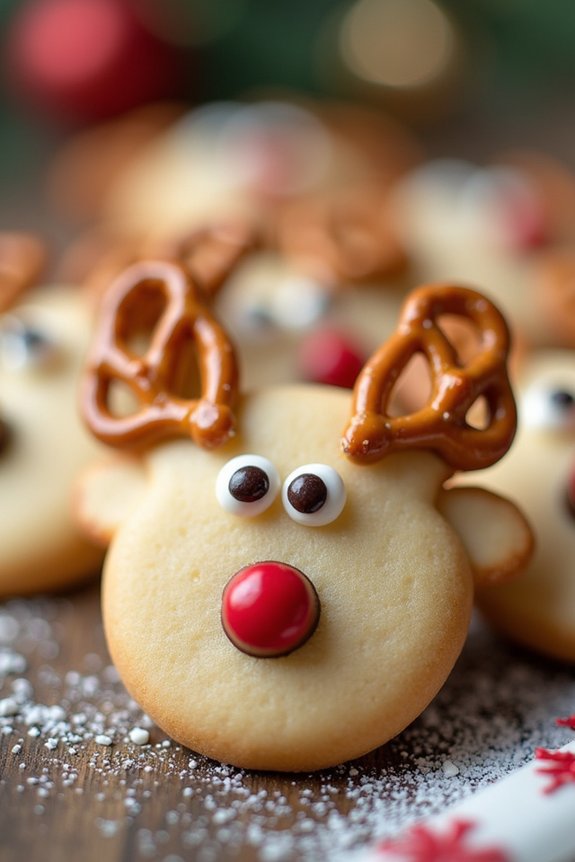 playful festive reindeer cookies