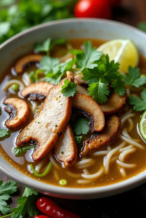 pork and mushroom pho