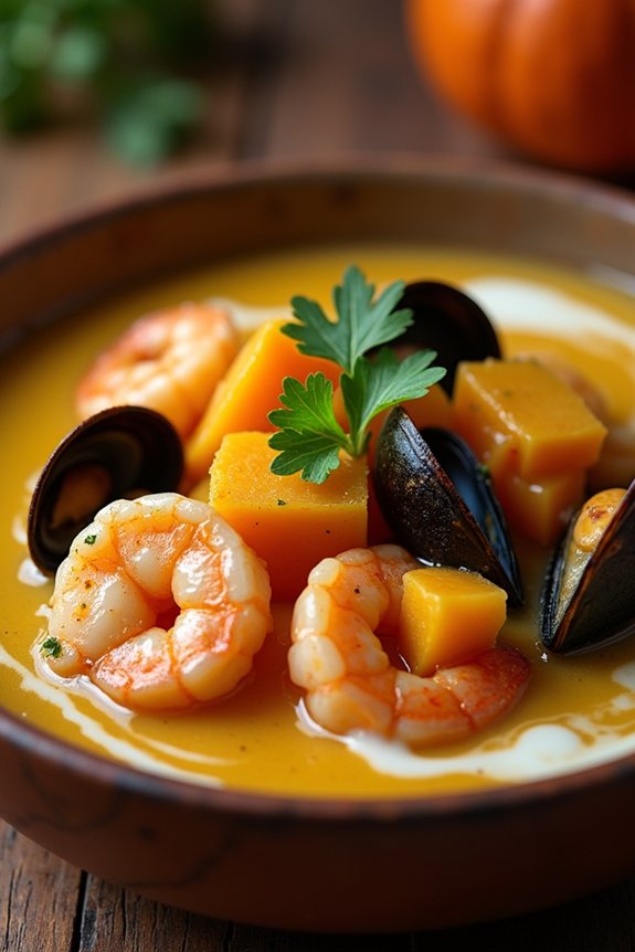 pumpkin seafood stew recipe
