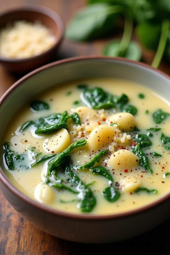 quick creamy spinach soup