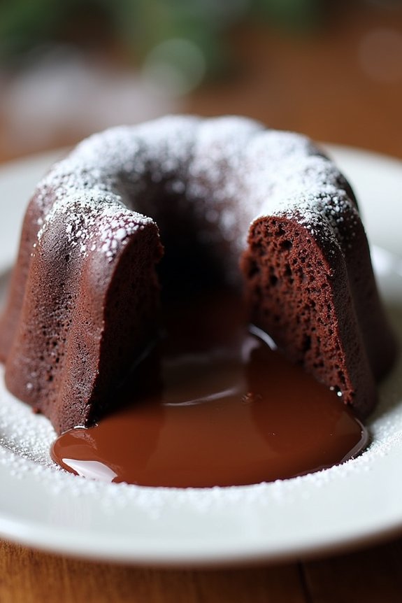 quick gooey chocolate cakes