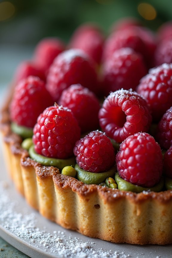 raspberry pistachio tart delight