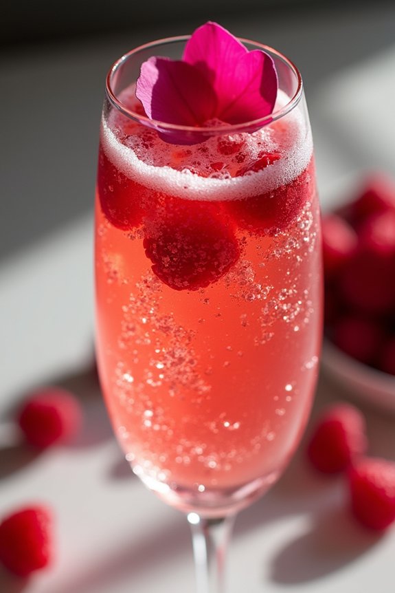 raspberry rose champagne delight