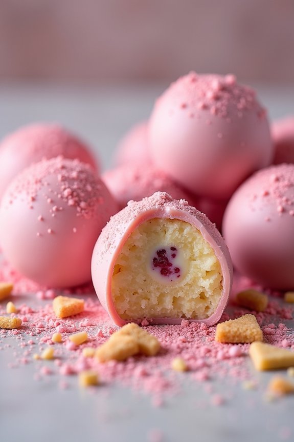 raspberry white chocolate truffles