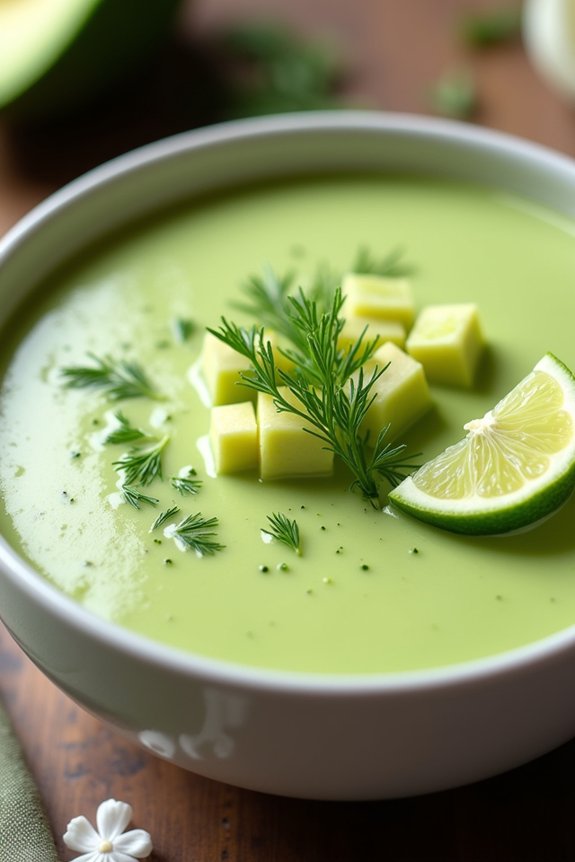 refreshing avocado cucumber soup