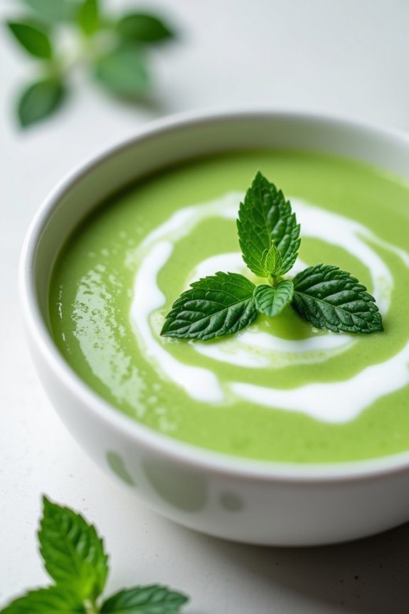 refreshing cucumber mint soup
