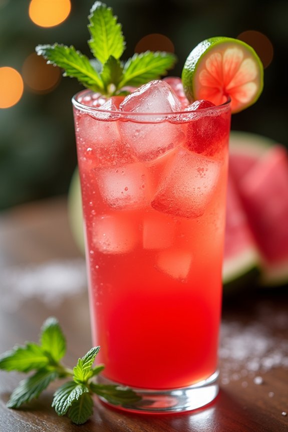 refreshing festive watermelon mocktail