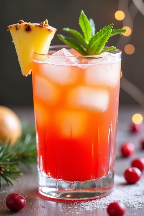 refreshing holiday fruit punch
