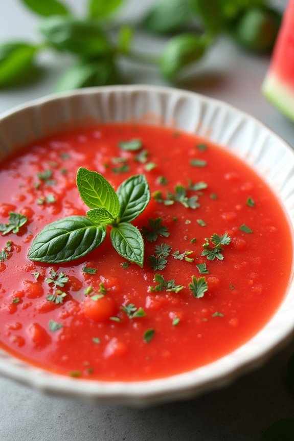 refreshing summer watermelon soup