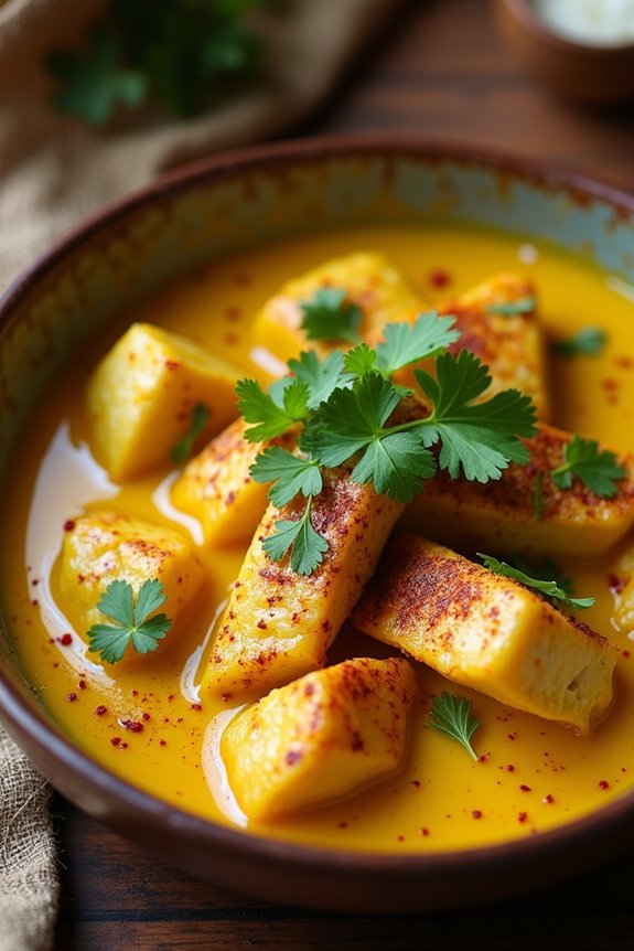 rich coconut fish curry