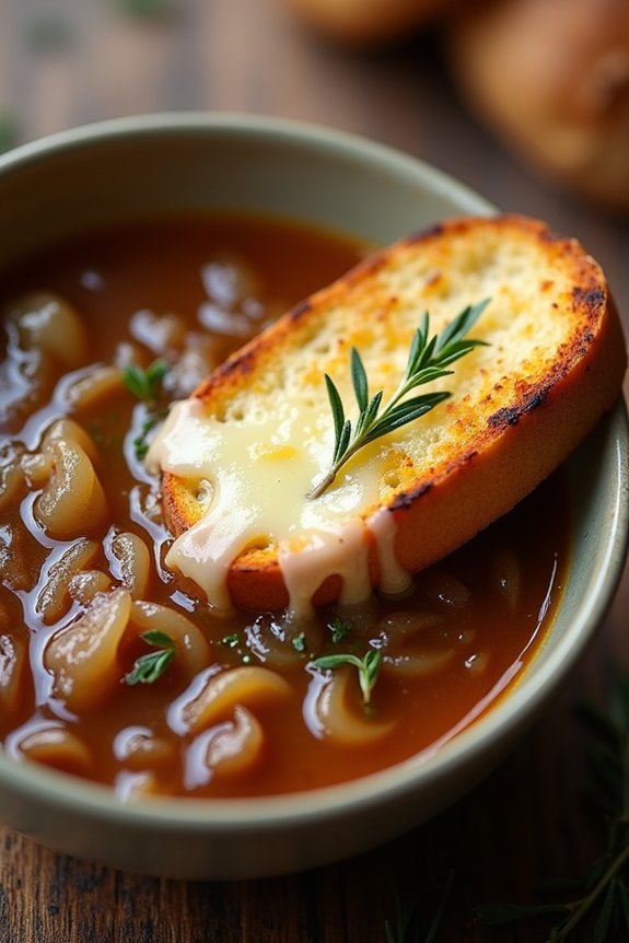 rich comforting onion soup