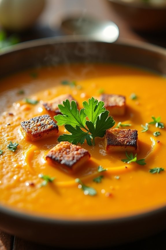 roasted garlic butternut squash soup