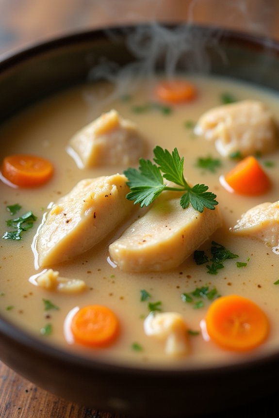 roasted garlic chicken soup