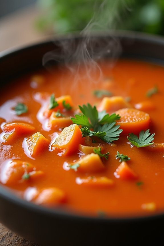 roasted pepper cabbage soup