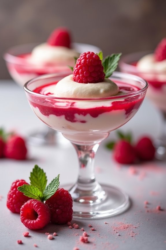romantic white chocolate mousse