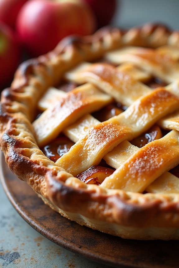 rustic holiday apple pie