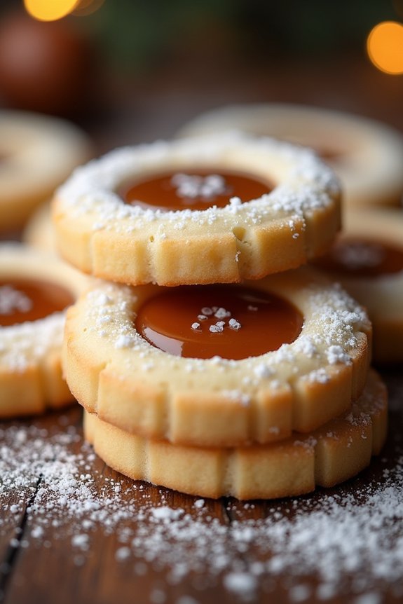 salted caramel almond cookies