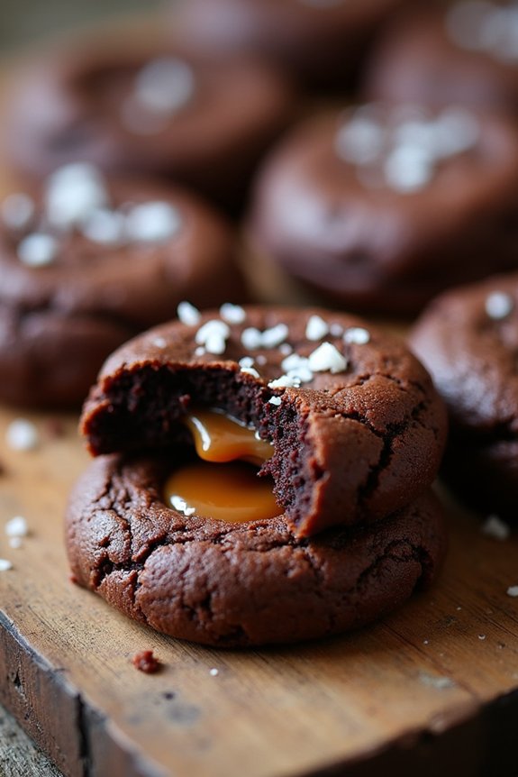salted caramel brownie cookies