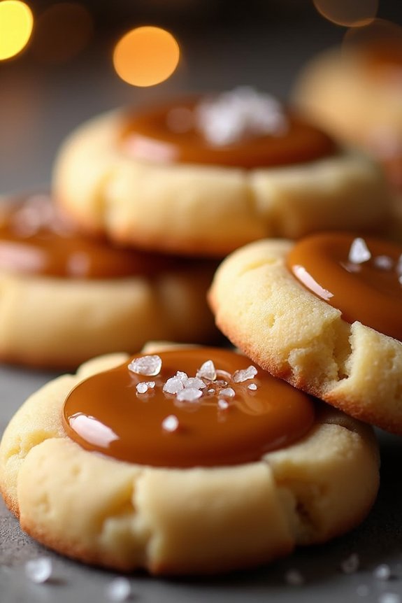 salted caramel holiday cookies