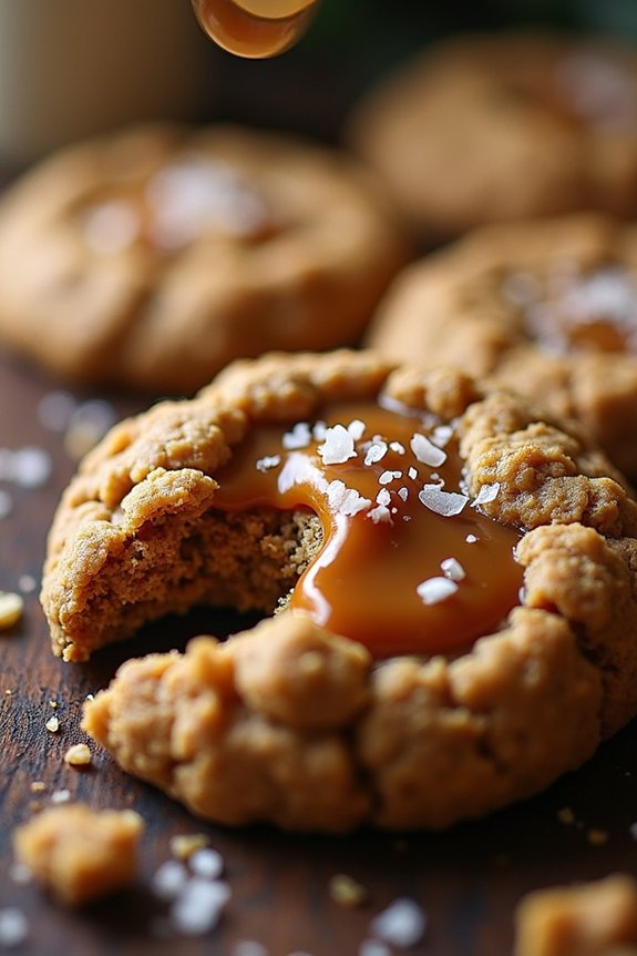 salted caramel oatmeal cookies