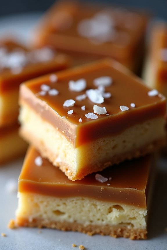 salted caramel shortbread bars