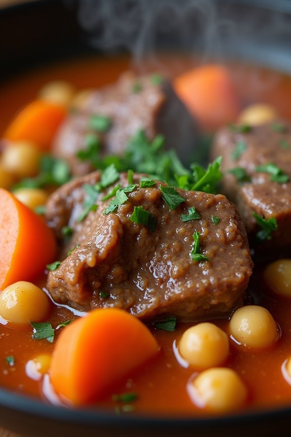 savory lamb chickpea stew