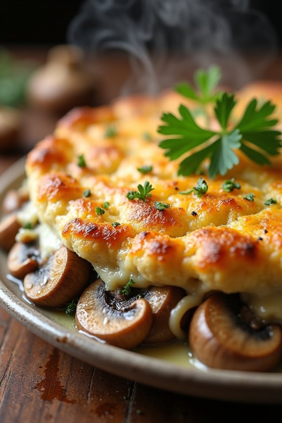 savory mushroom thyme bake