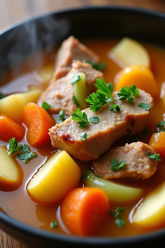 savory pork apple stew