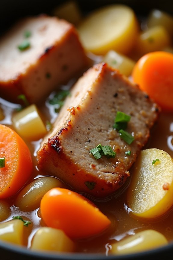 savory pork apple stew