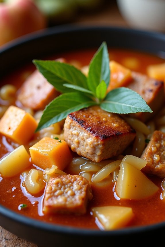 savory pork sauerkraut stew