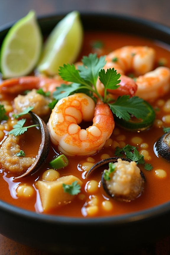 seafood infused traditional pozole