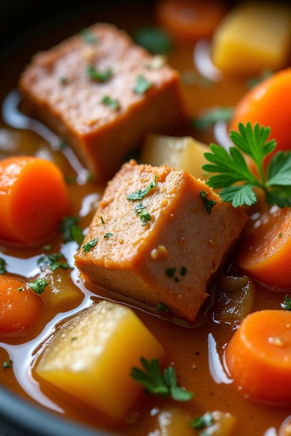 slow cooked pork apple stew