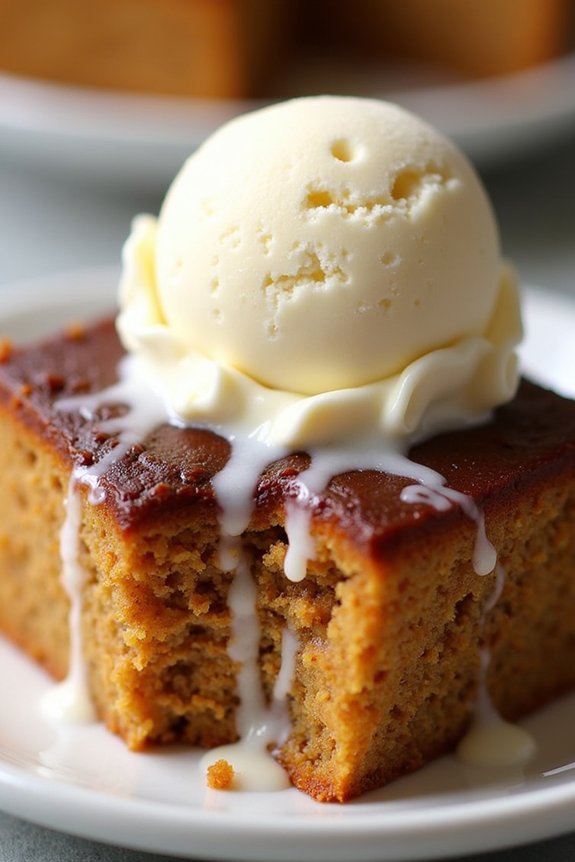 slow cooker gingerbread pudding cake