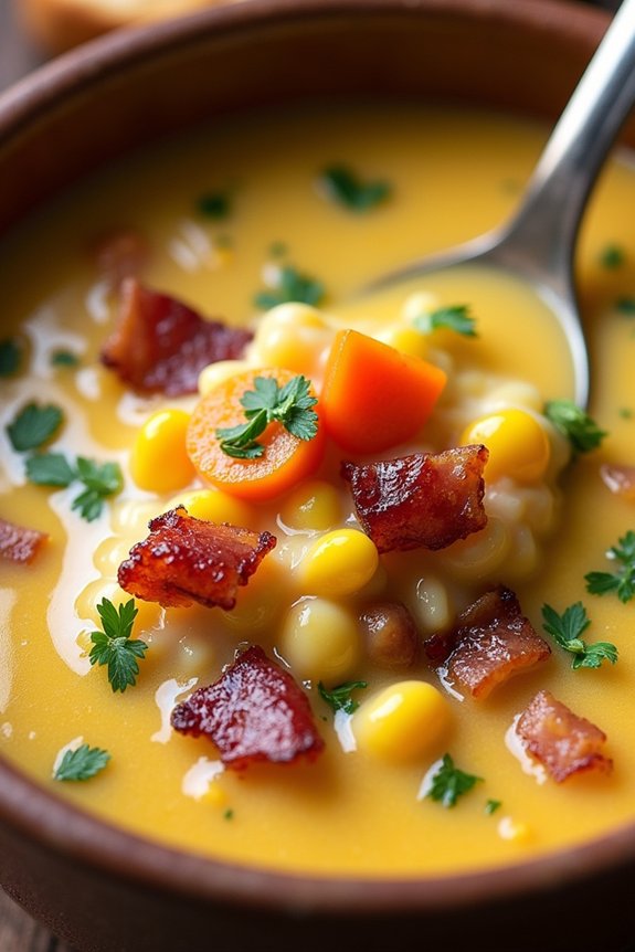 smoky bacon corn chowder